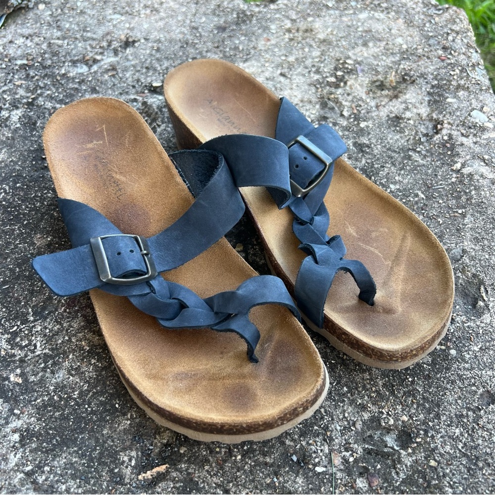 A. Gianetti Leather Sandals Braided